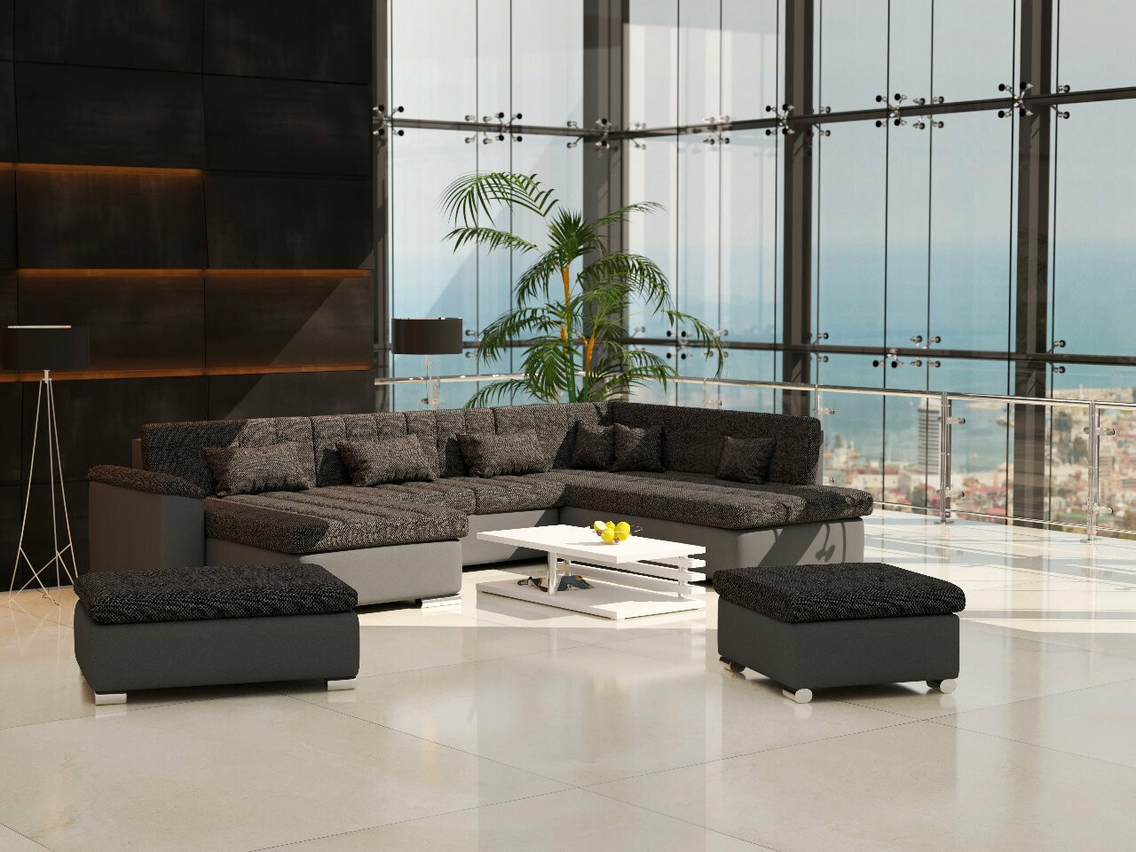 Conjunto de mobiliário com estofo Comfivo Gemma II (Soft 020 + Majorka 03)
