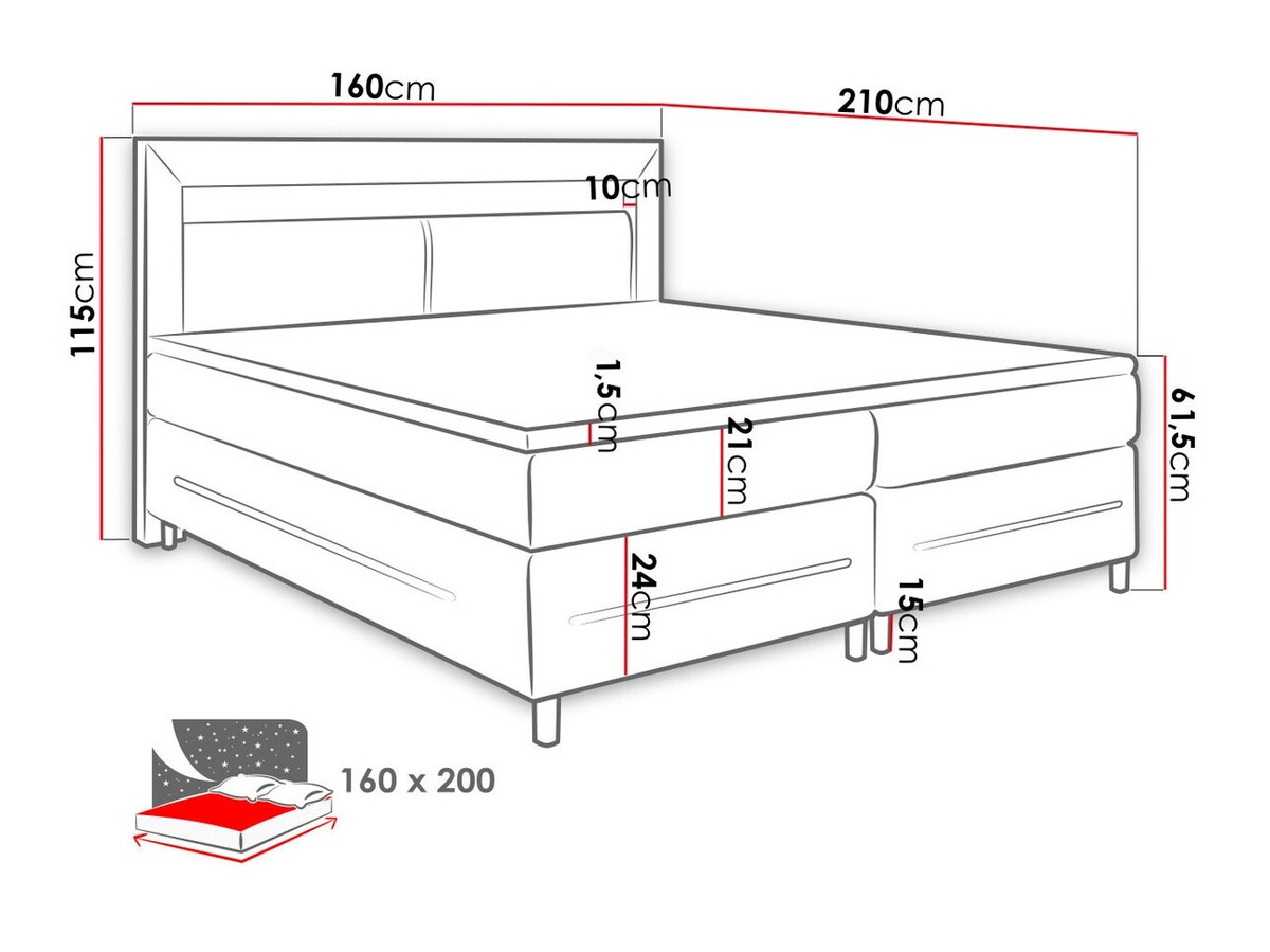 Cama continental Ros (Soft 100)