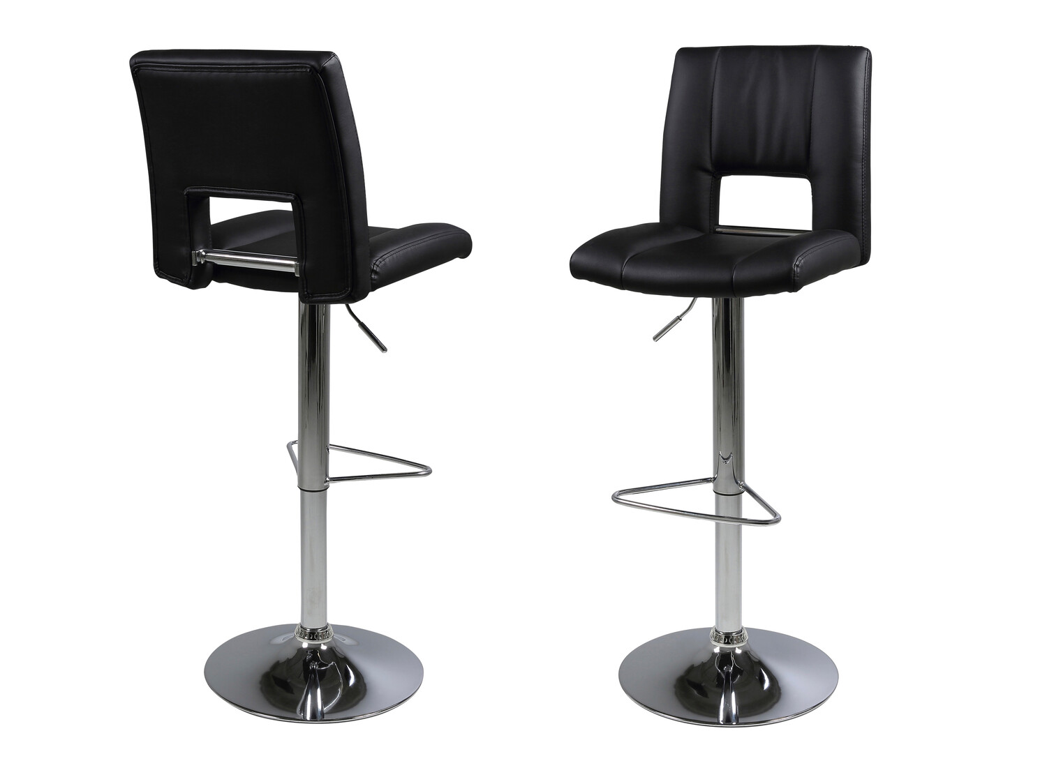 Banco de bar Norsica 145 (Preto + Prateado)