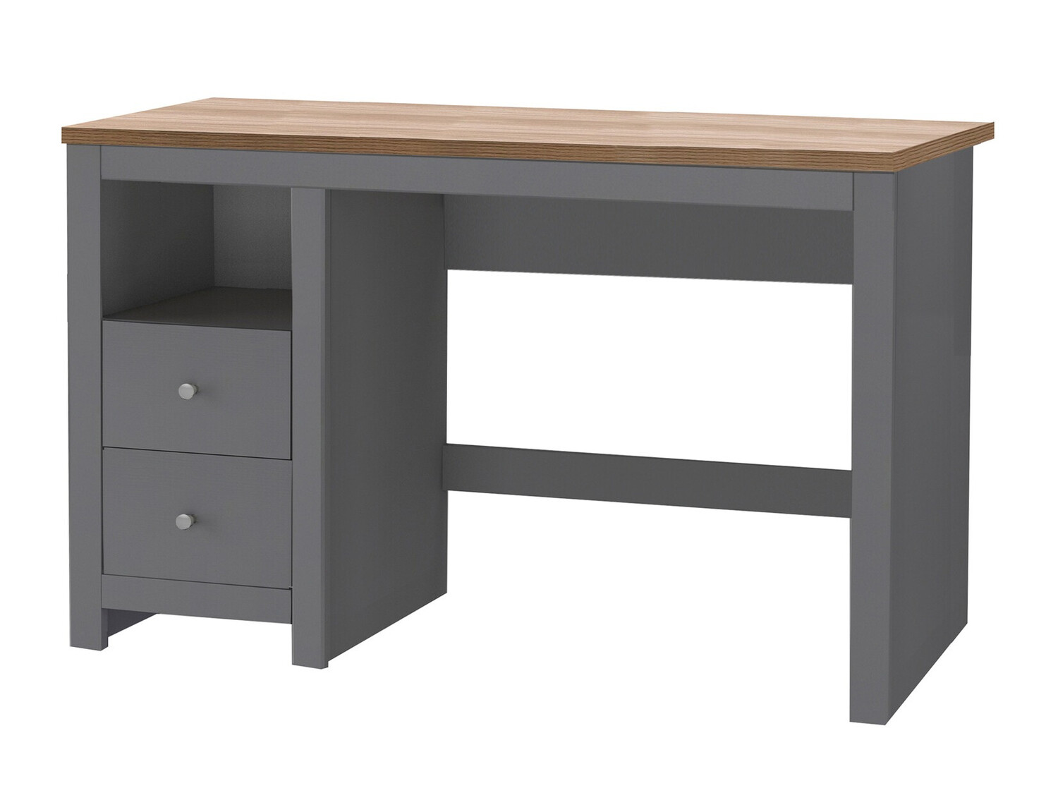 Mesa de escritório Denton D108 (Cinzento + Carvalho)