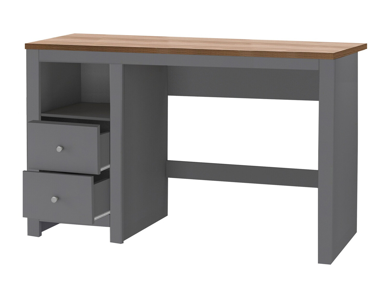 Mesa de escritório Denton D108 (Cinzento + Carvalho)