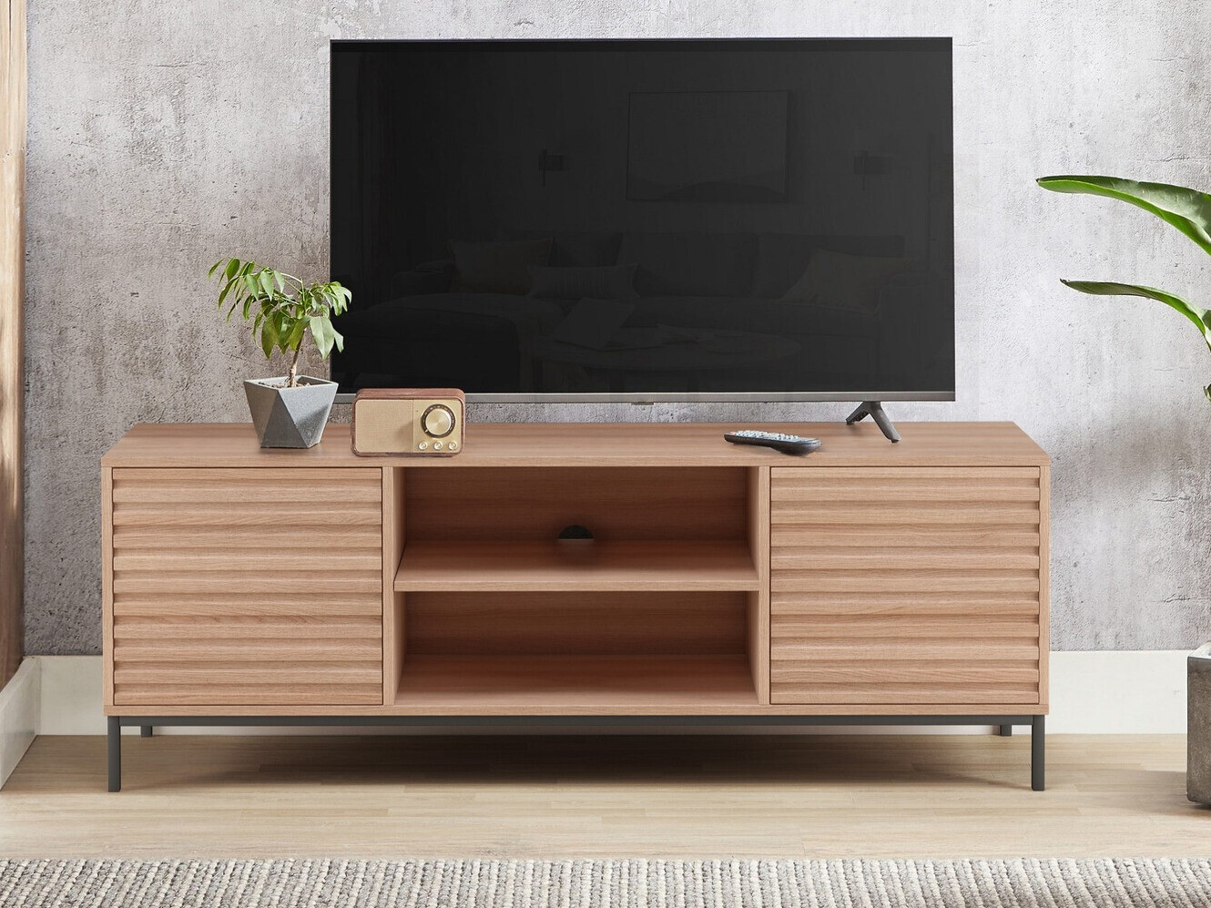 Móvel de TV Denton 844 (Preto + Carvalho)