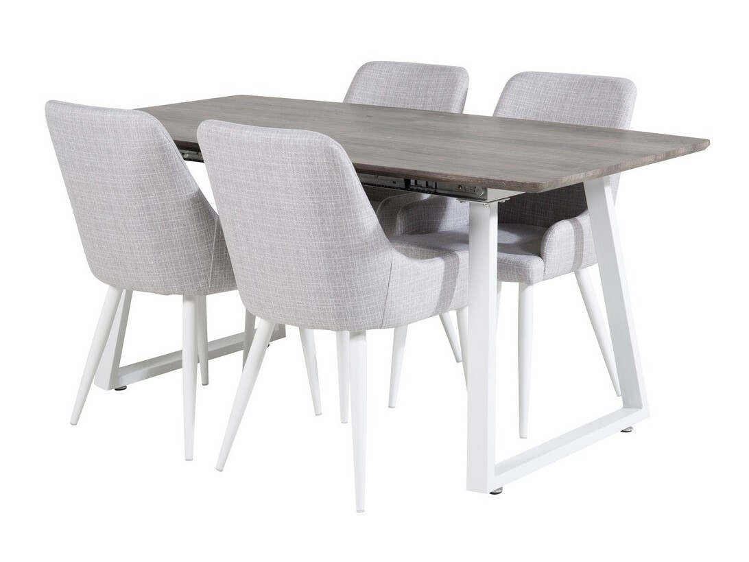 Conjunto para refeições Dallas 1978 (Branco + Cinzento claro)