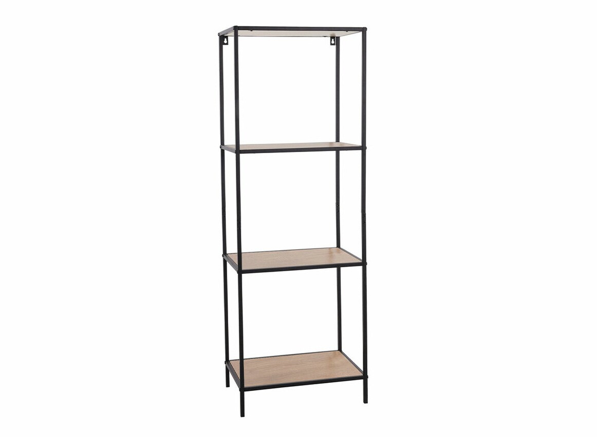 Estante Richardson A104 (Preto + Madeira clara)