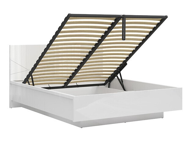 Cama Fivale 122 (Branco brilhante + Branco)