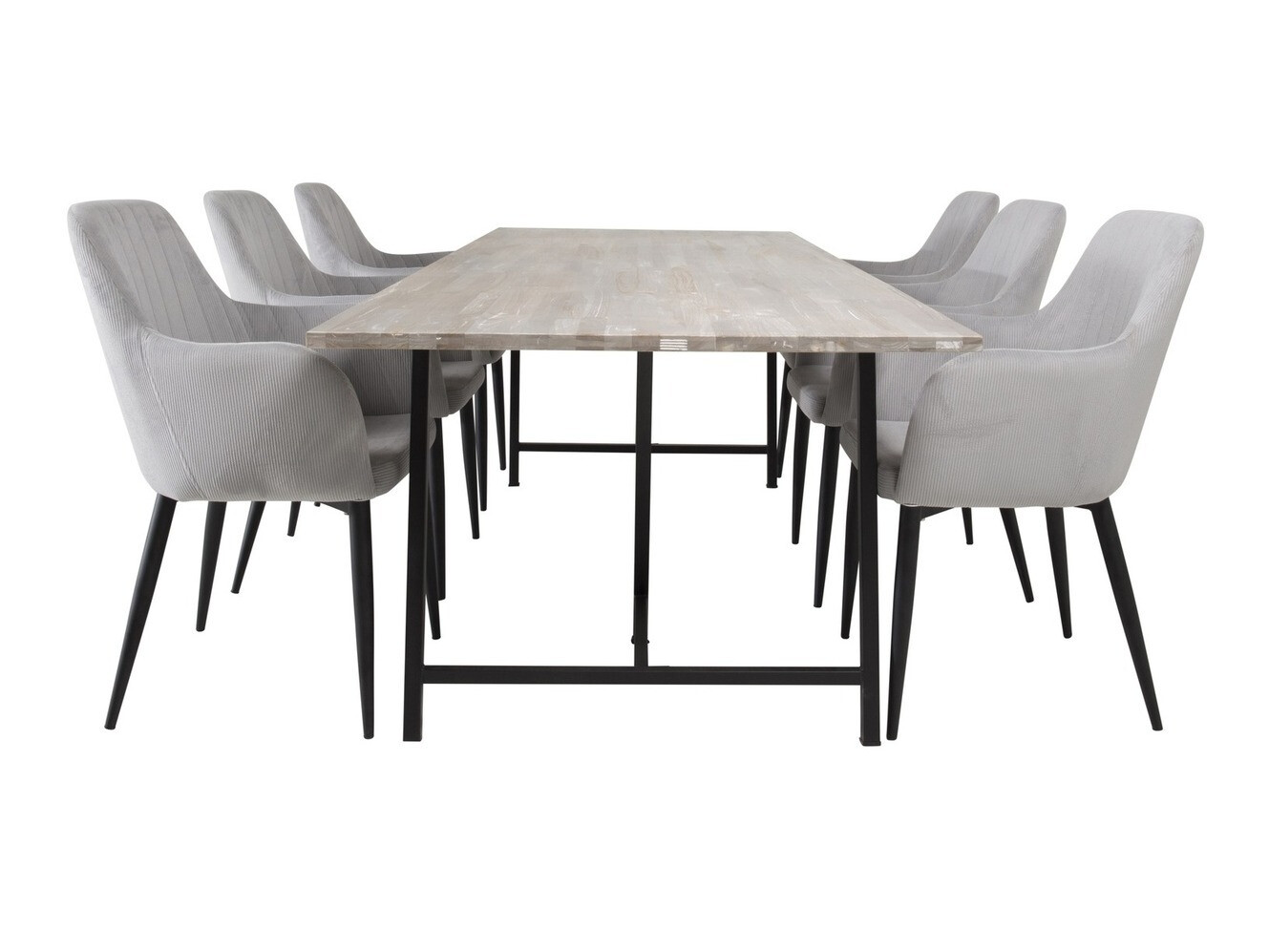 Conjunto para refeições Dallas 2099 (Cinzento claro + Preto)