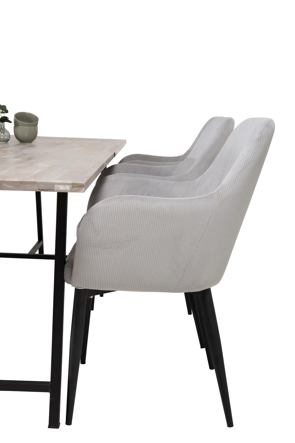 Conjunto para refeições Dallas 2099 (Cinzento claro + Preto)