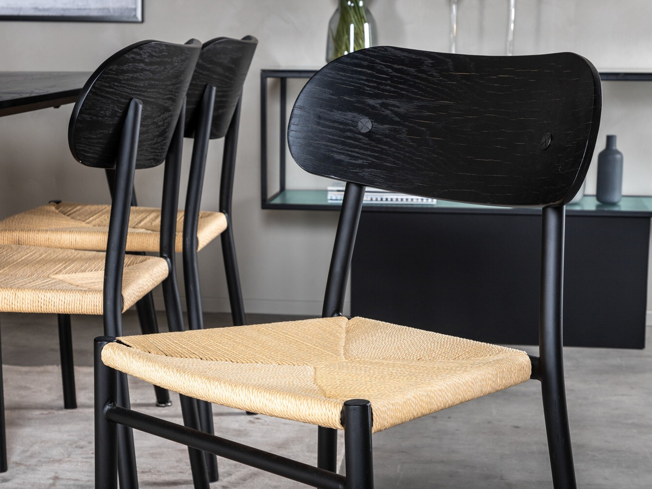 Conjunto para refeições Dallas 2574 (Preto + Castanho)