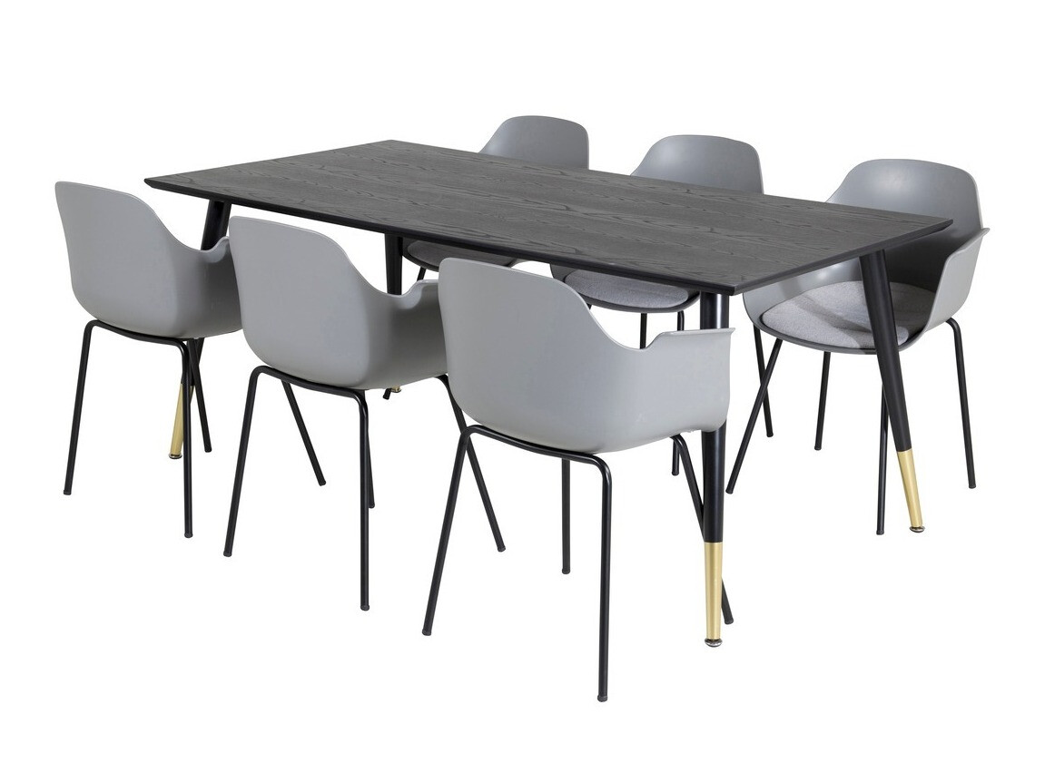 Conjunto para refeições Dallas 2585 (Preto + Latão)