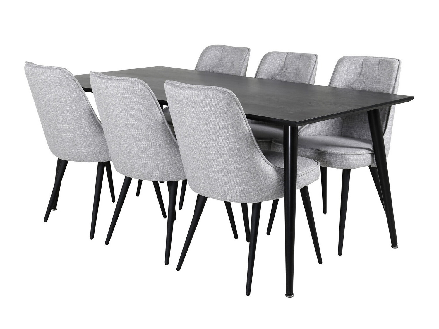 Conjunto para refeições Dallas 2593 (Cinzento claro + Preto)