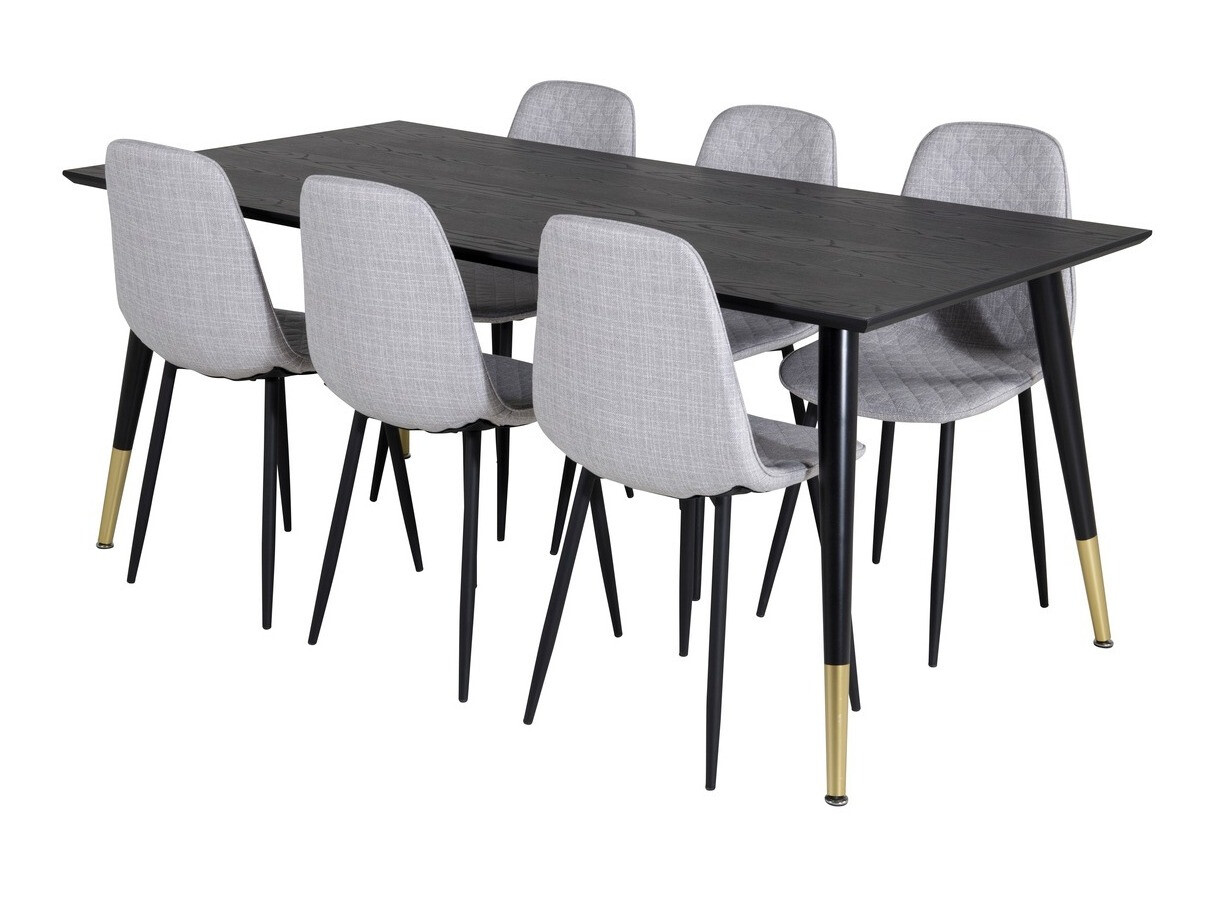 Conjunto para refeições Dallas 2594 (Preto + Latão)