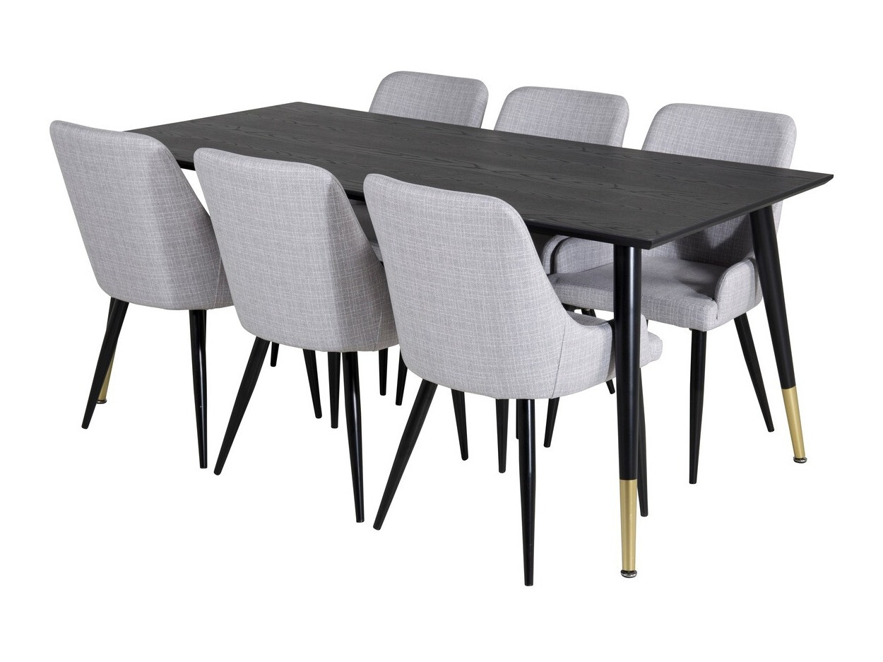 Conjunto para refeições Dallas 2599 (Preto + Latão)
