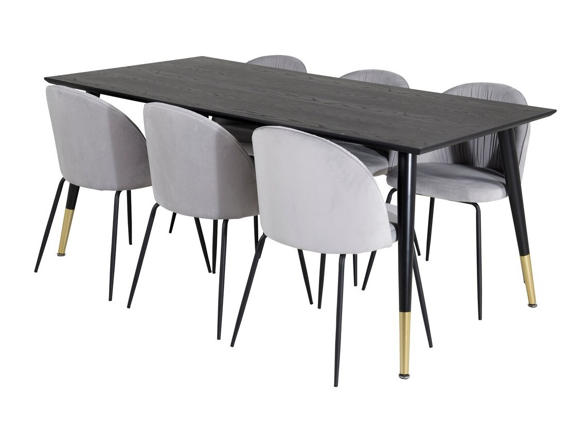 Conjunto para refeições Dallas 2600 (Preto + Latão)