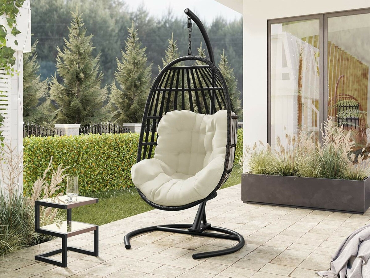 Cadeira suspensa Comfivo 342 (Preto + Creme)
