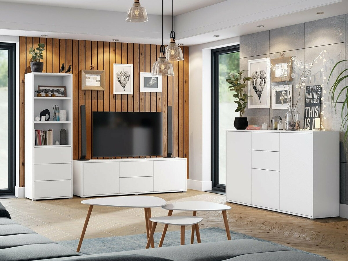 Conjunto para sala de estar Comfivo Tutela III (Branco)