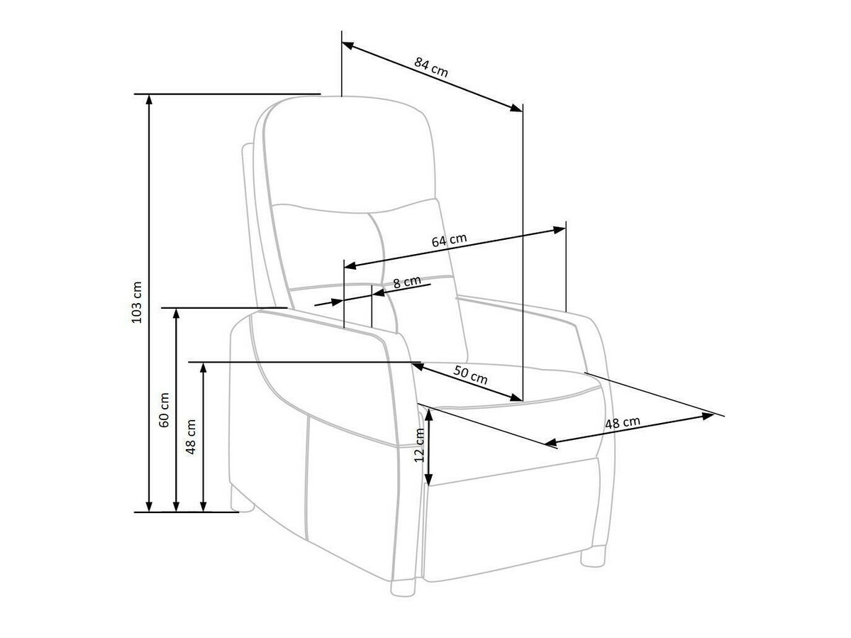 Poltrona reclinável Houston 992 (Azul escuro)