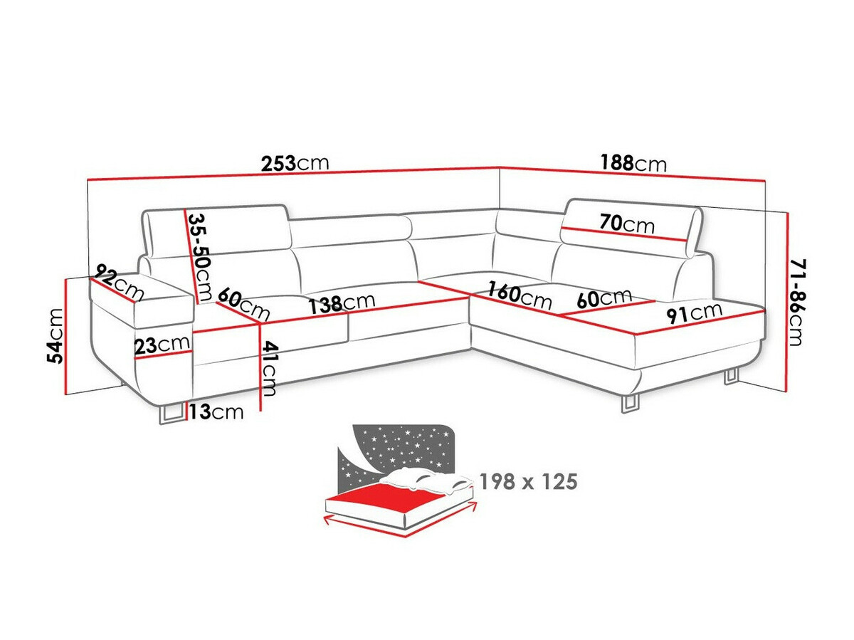 Sofá de canto Comfivo Liberta (Poso 55)
