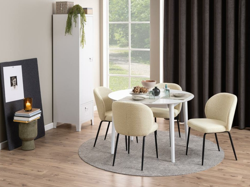 Cadeira Norsica 389 (Creme + Preto)