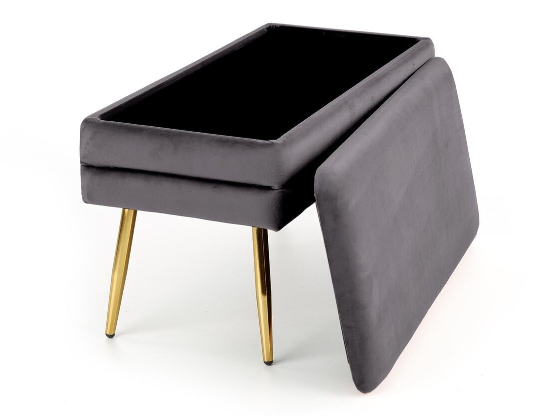 Banco estofado Houston 1255 (Cinzento + Dourado)