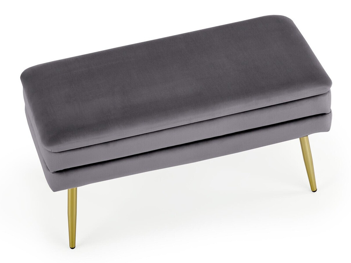 Banco estofado Houston 1255 (Cinzento + Dourado)