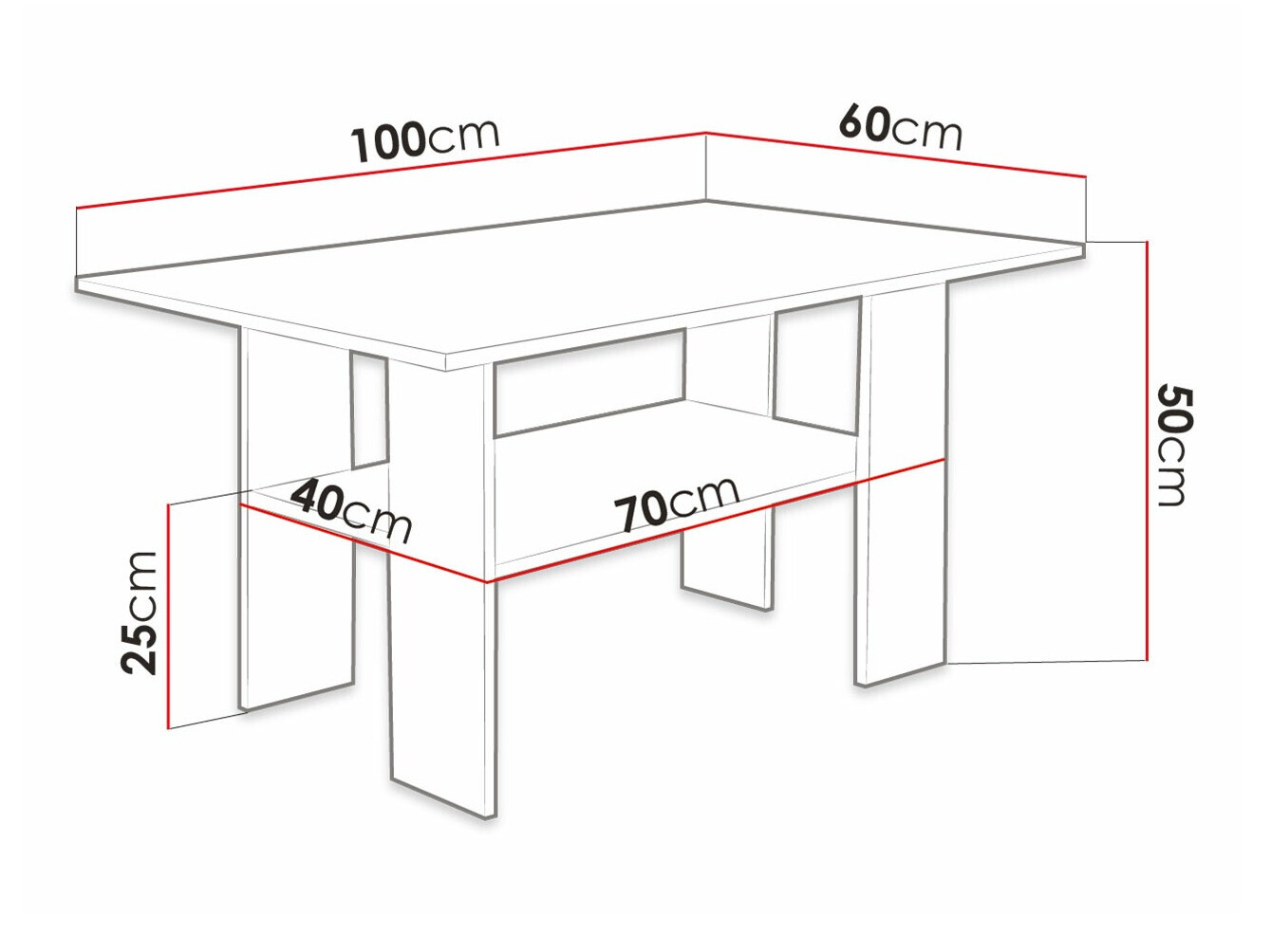 Mesa para revistas Reading 101 (Preto + Branco)