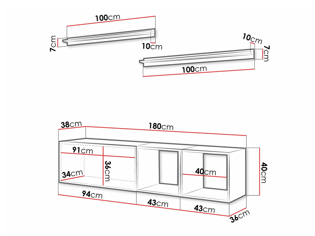 Conjunto para sala de estar Fraga