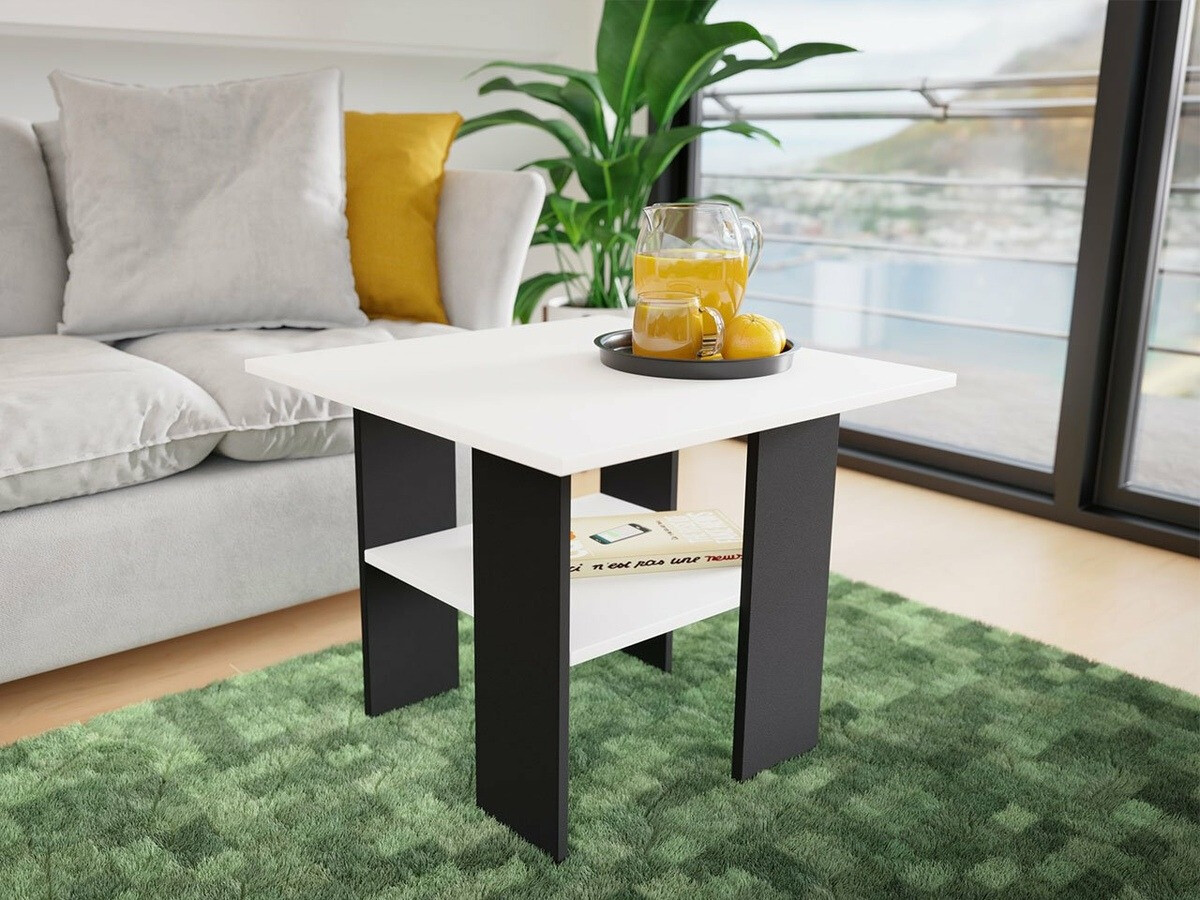 Mesa de centro Reading 102 (Preto + Branco)