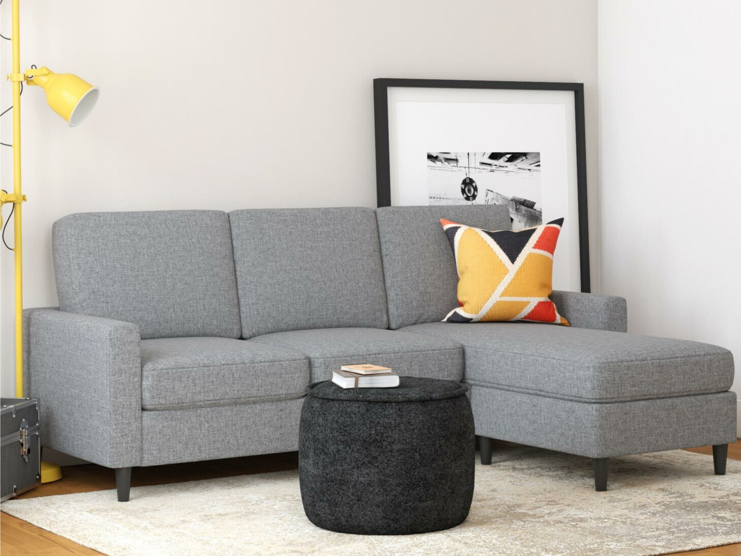 Sofá de canto Tulsa 439 (Cinzento claro)