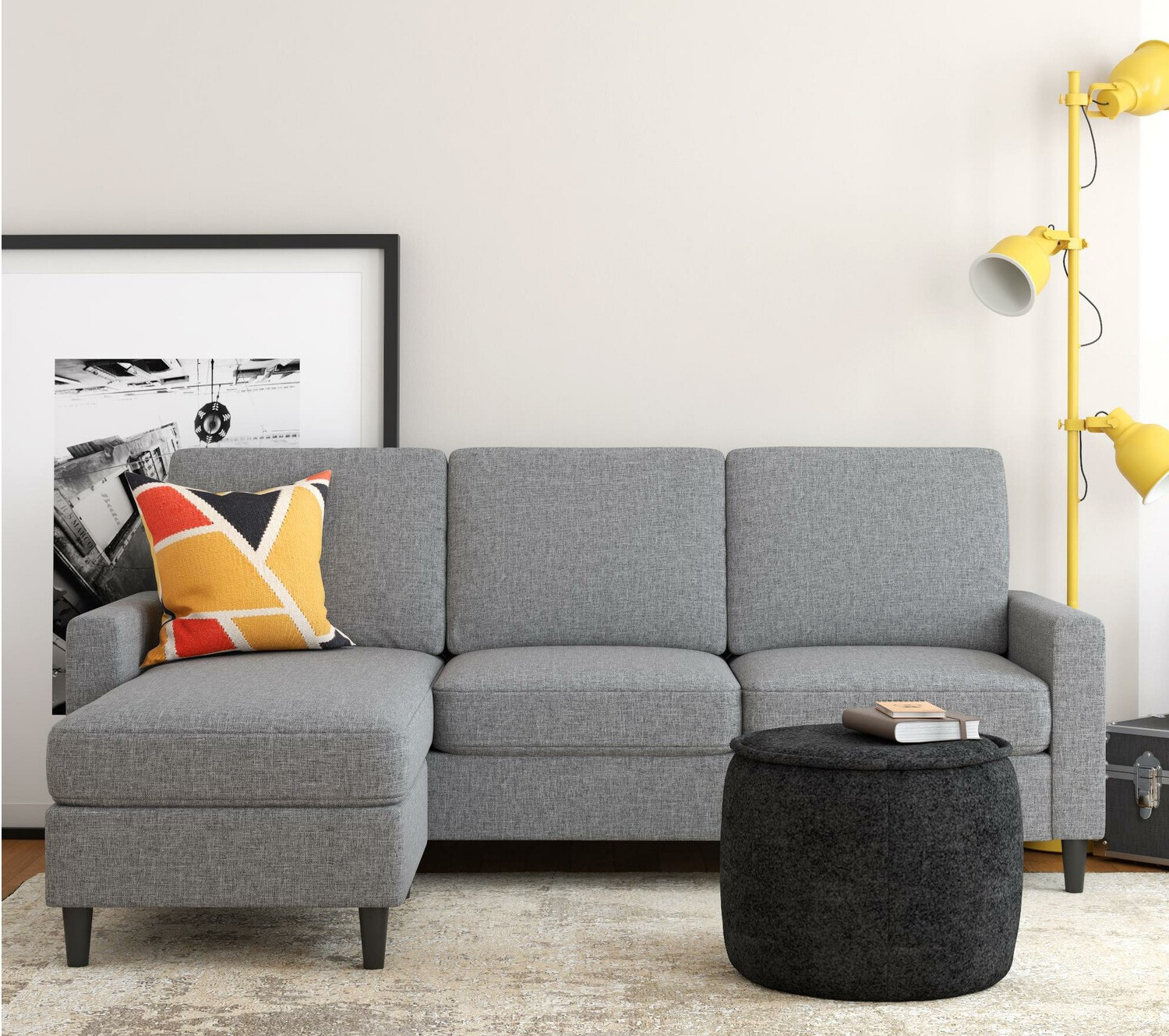 Sofá de canto Tulsa 439 (Cinzento claro)