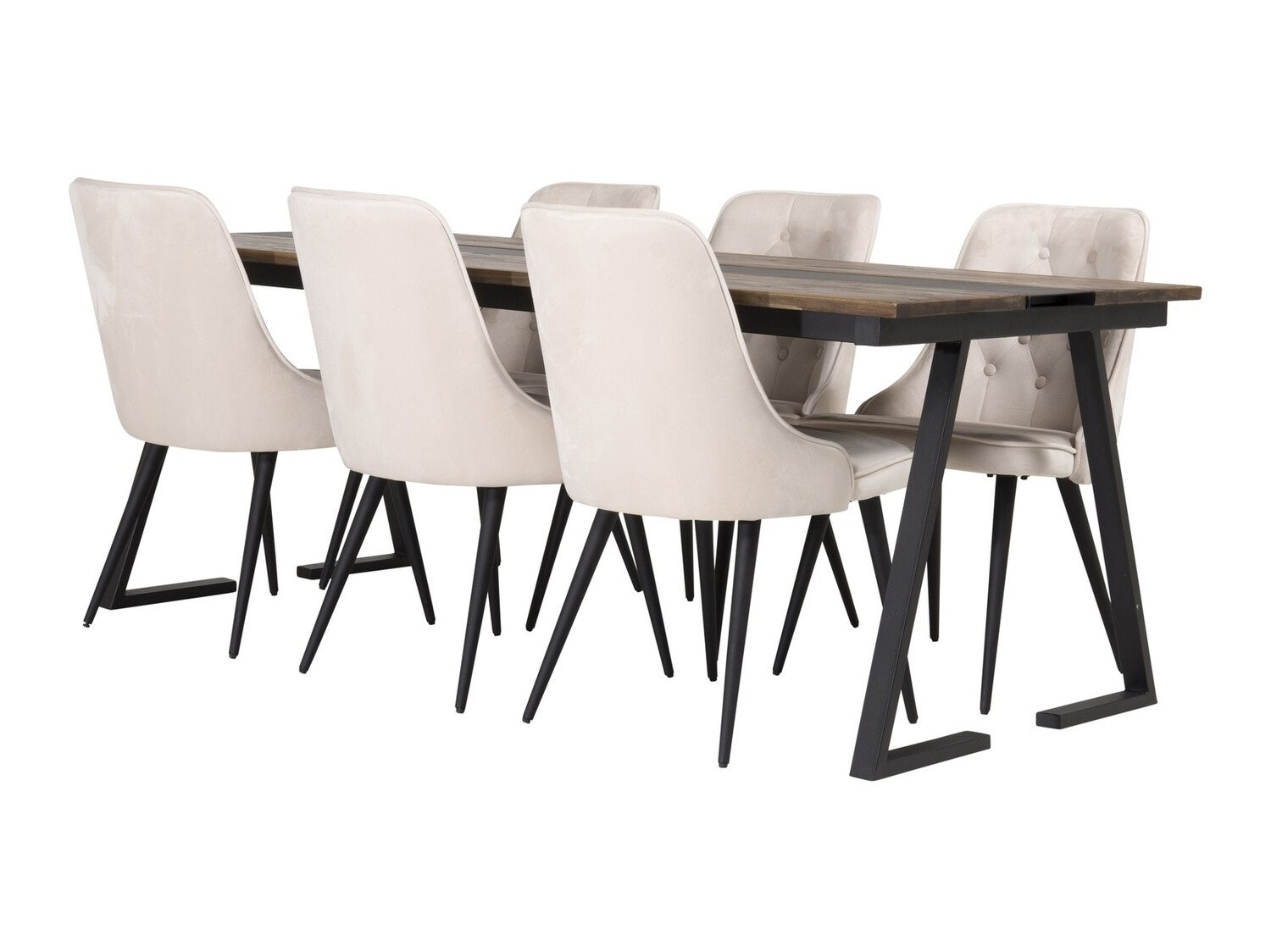 Conjunto para refeições Dallas 1934 (Preto + Bege)