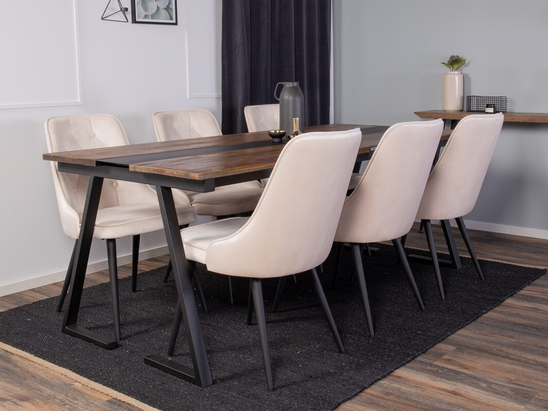 Conjunto para refeições Dallas 1934 (Preto + Bege)