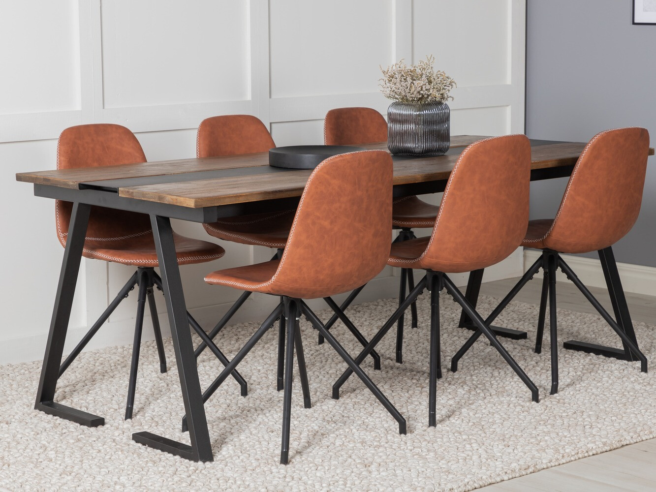 Conjunto para refeições Dallas 1938 (Preto + Castanho)