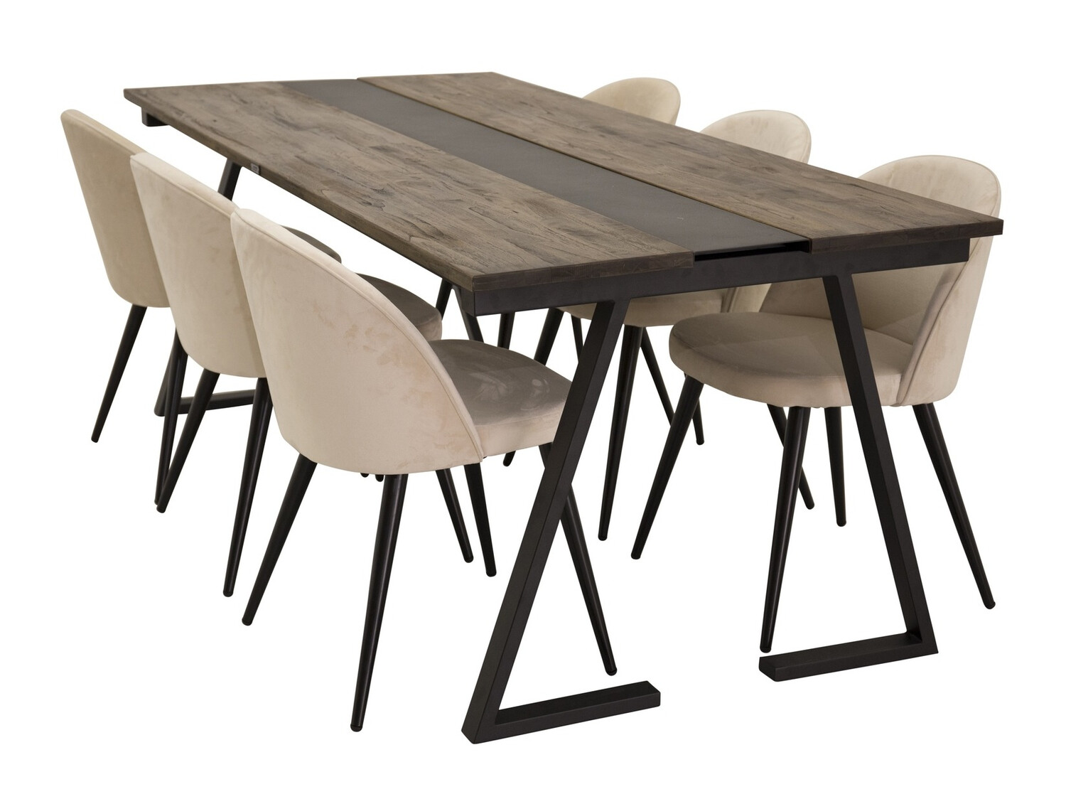 Conjunto para refeições Dallas 1944 (Creme + Preto)