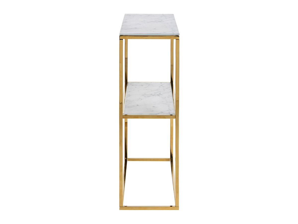 Consola Norsica Sevodeo 110 (Dourado + Marmore branco)