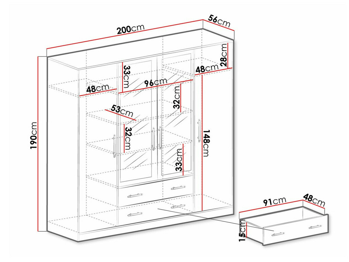 Roupeiro Cavmero 100 (Antracite)