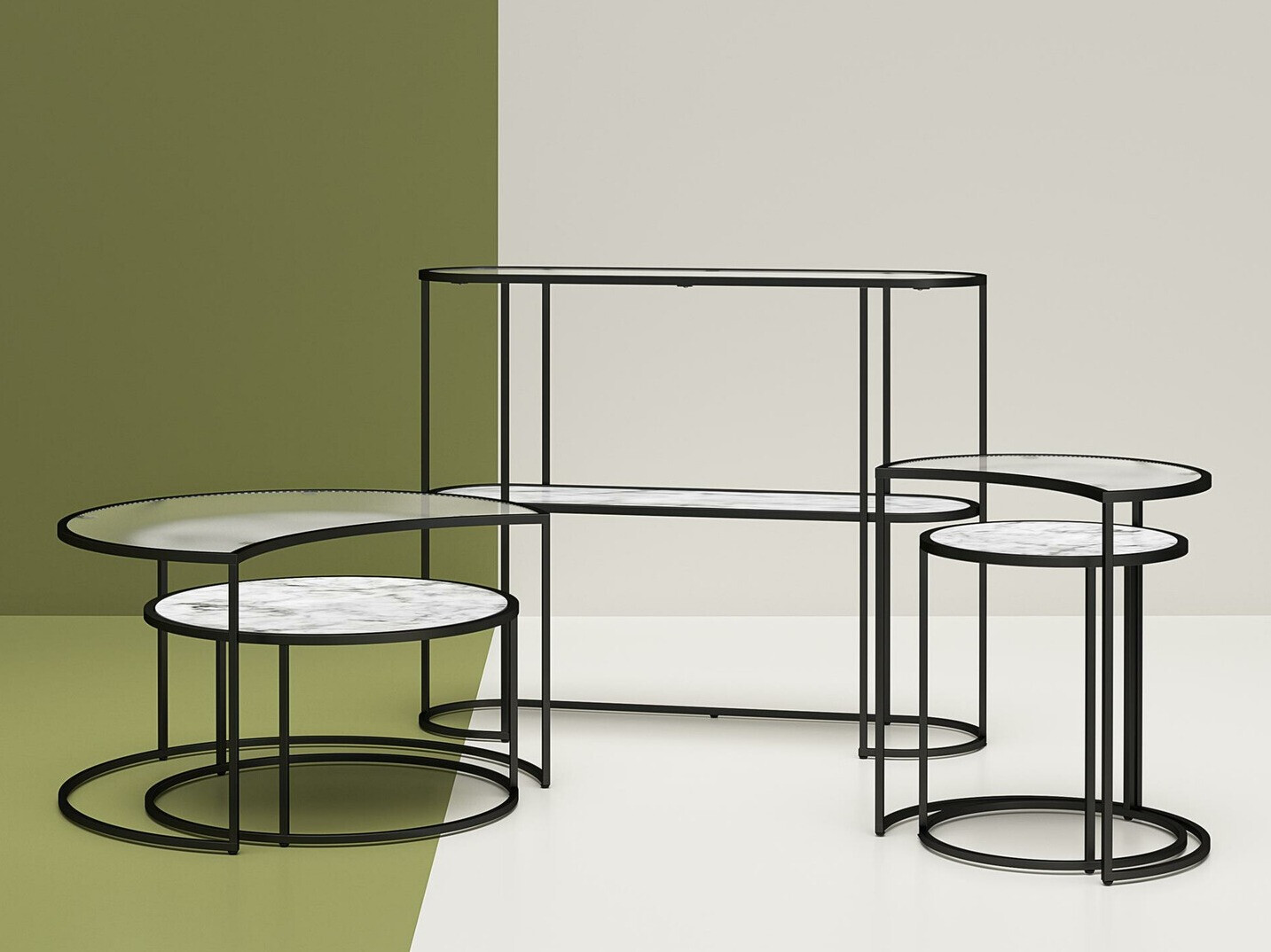 Conjunto de mesas de apoio Tulsa 453