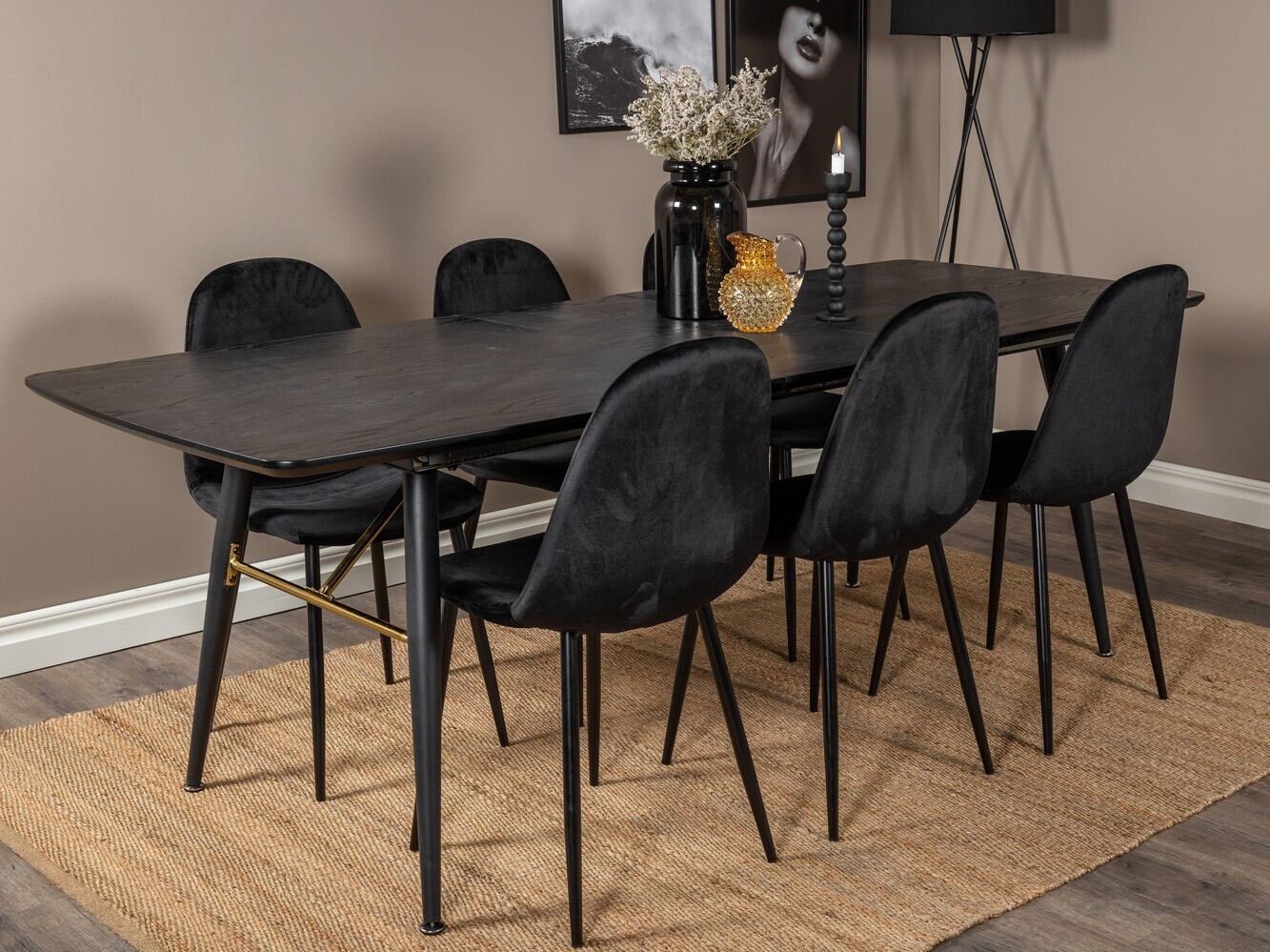 Conjunto para refeições Dallas 1580 (Preto)