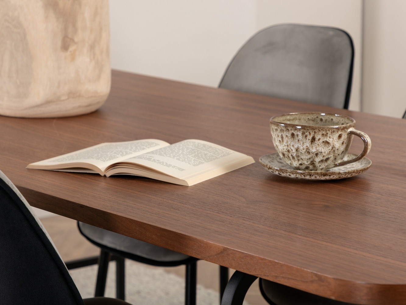 Conjunto para refeições Dallas 2782 (Nogueira + Preto)