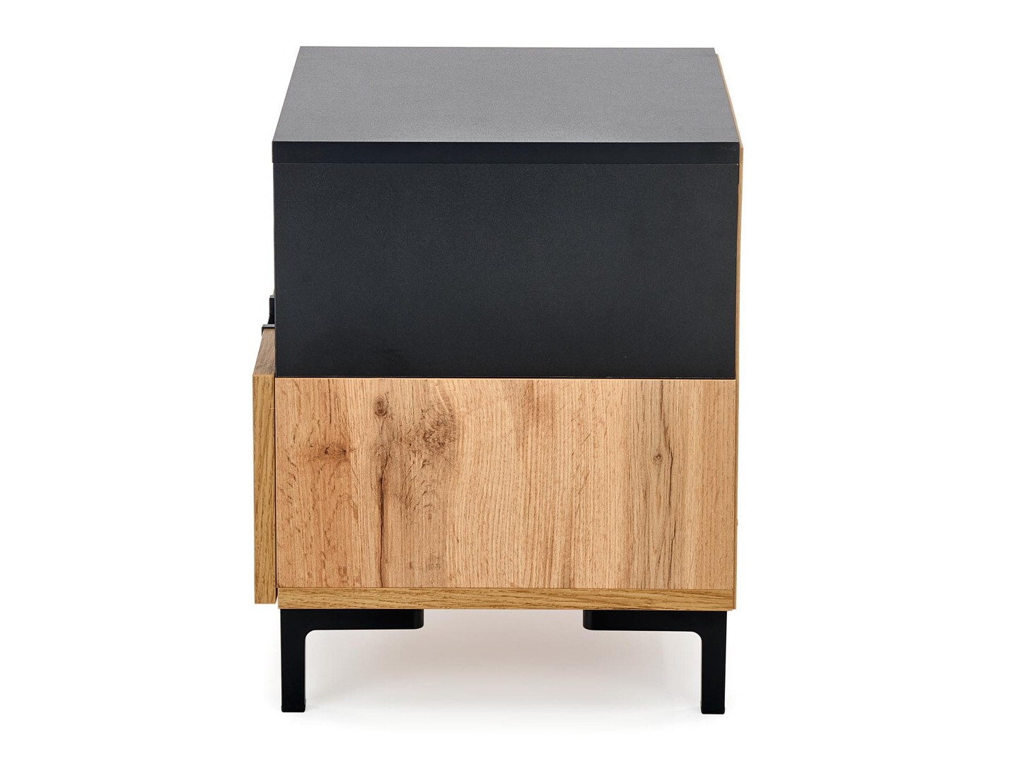 Mesa de cabeceira Houston 1225 (Preto + Carvalho wotan)