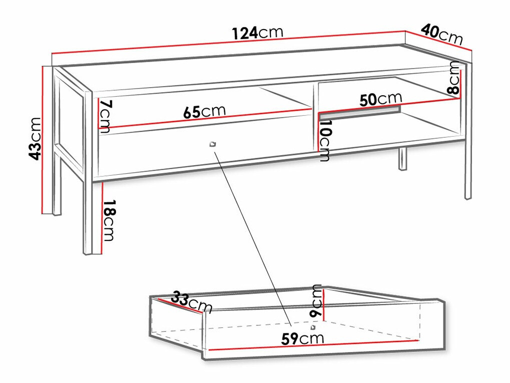 Móvel de TV Toledo H106