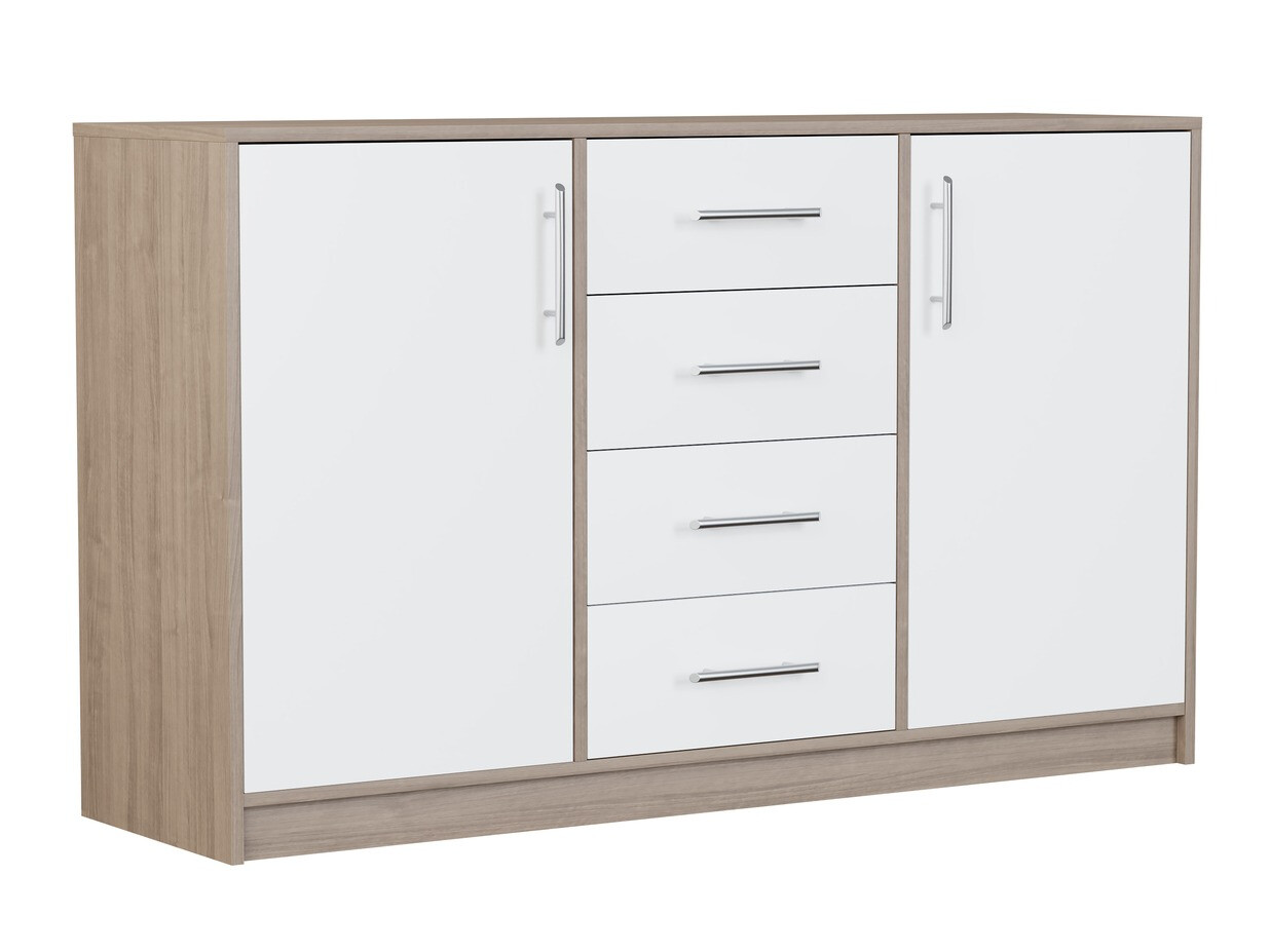 Cómoda Cavmero 109 (Carvalho sonoma + Branco)