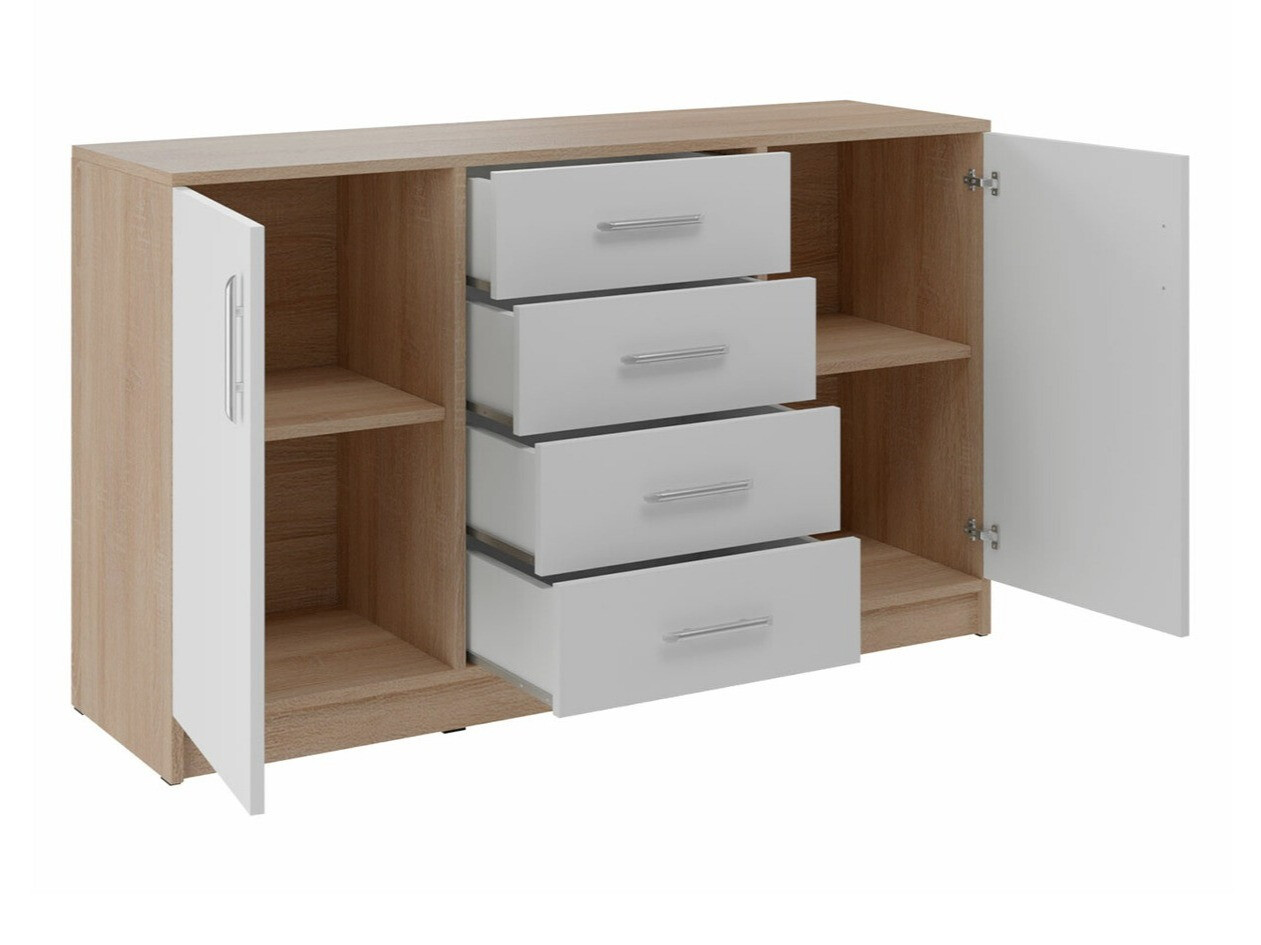 Cómoda Cavmero 109 (Carvalho sonoma + Branco)