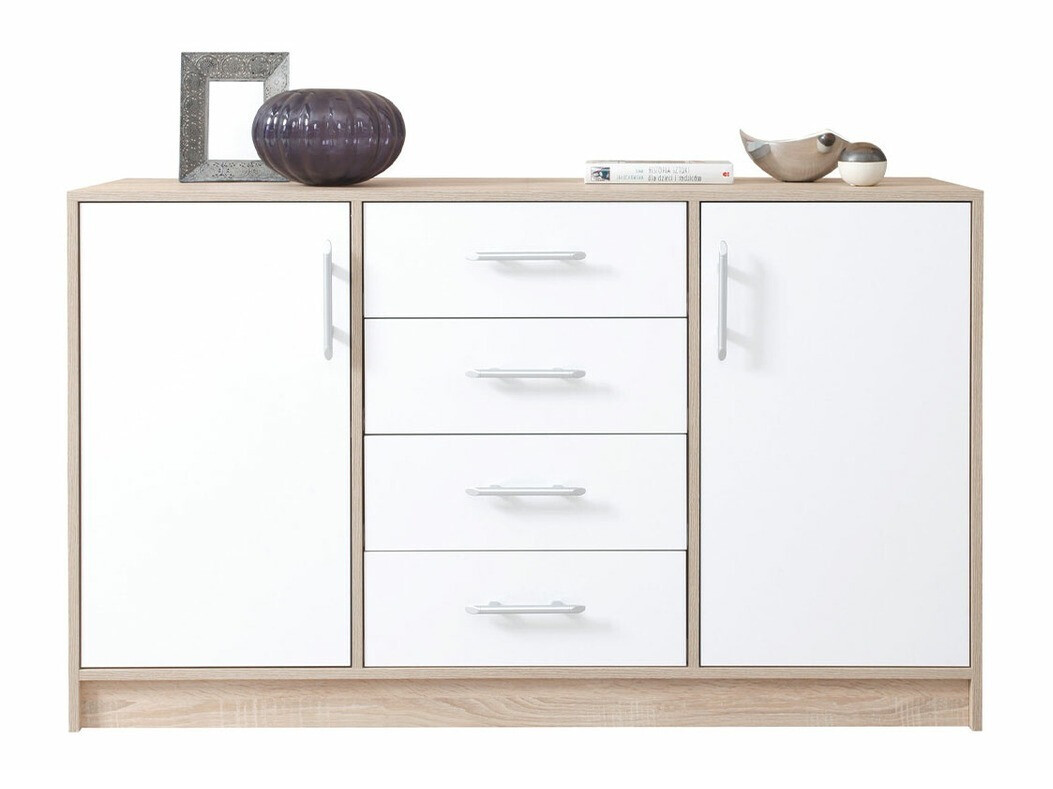 Cómoda Cavmero 109 (Carvalho sonoma + Branco)