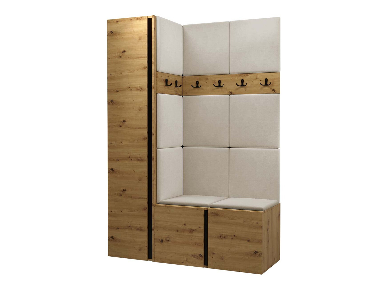 Conjunto para corredor Pinis IX (Carvalho Artisan)