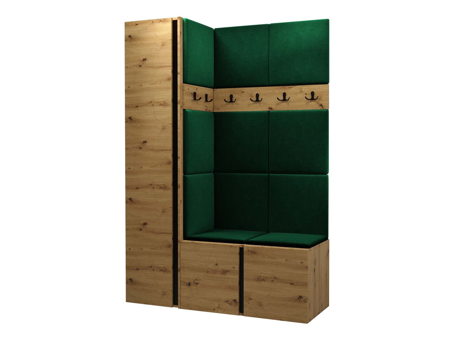 Conjunto para corredor Pinis IX (Carvalho Artisan)