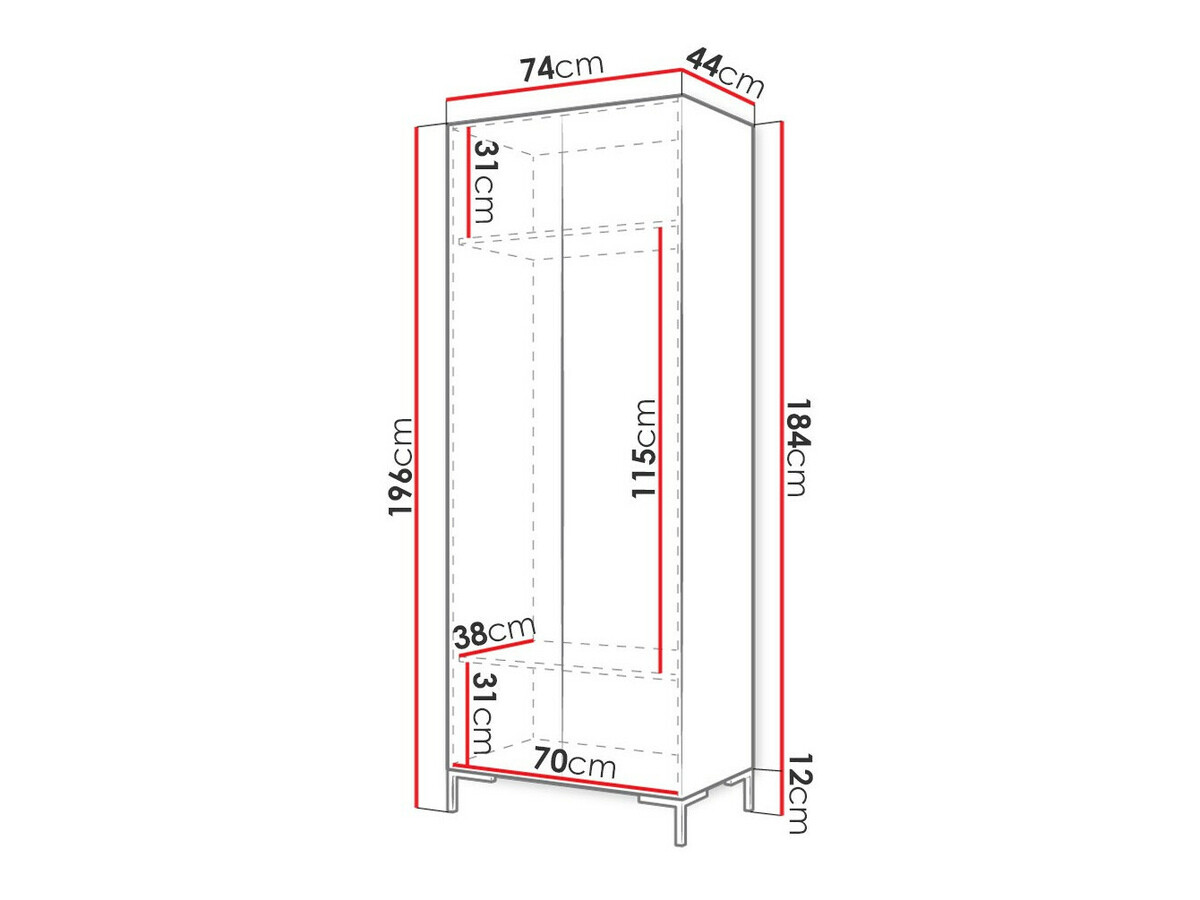Roupeiro Nomal (Preto + Dourado)