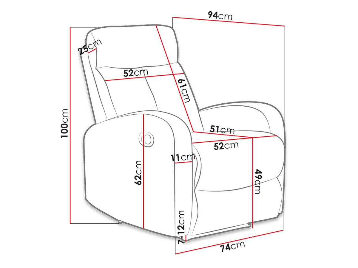 Poltrona reclinável Comfivo 332