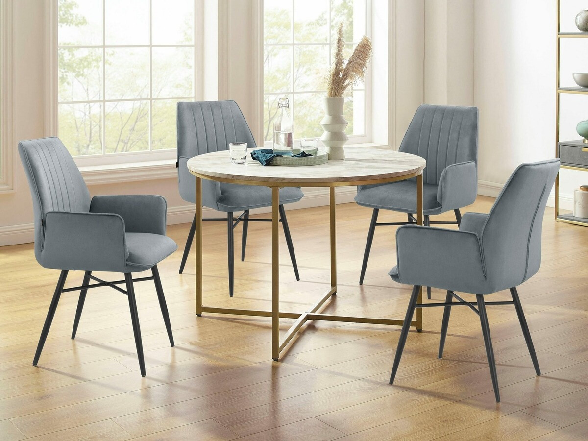 Conjunto de cadeiras Denton 906 (Cinzento)