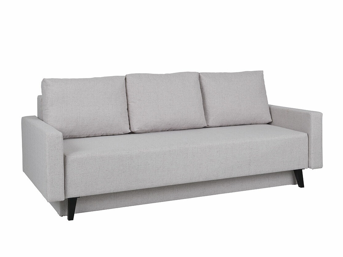 Sofá-cama Delbene 129 (Aura 23 + Preto brilhante)