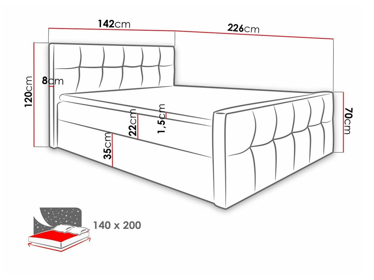 Cama continental Scriptum (Soft 033)